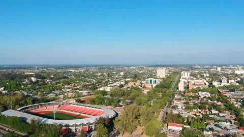 Aerial view of a stadium in Chile Stock Footage 166121404