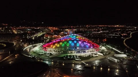 Aerial view. Stadium "Fisht", Sochi. Stock Footage 92173853