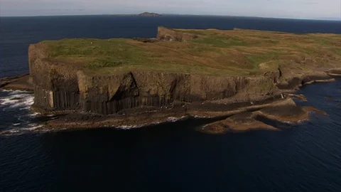 AERIAL VIEW OF STAFFA Stock Footage 125383227