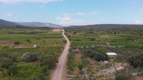 Aerial view of the Stari Grad plain 05 Video stock 139745807
