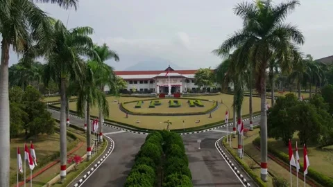 Aerial view, State College of Sciences Building, IPDN. Stock Footage 201425017