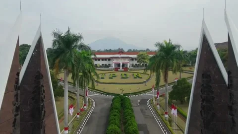 Aerial view, State College of Sciences Building, IPDN. Stock Footage 201425263