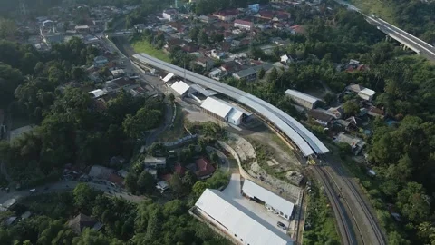 Aerial view of station Stock Footage 292037037