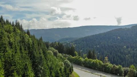 Aerial view of Stausee Soboth Stock Photos