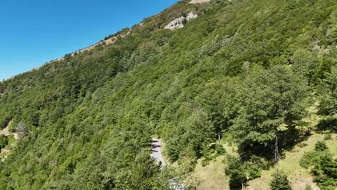 Aerial view of a steep mountain 库存影片 346237794