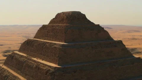 Aerial view of the Step Pyramid of Djoser in Saqqara Video stock 336752540