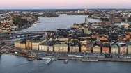 Aerial View Of Stockholm, Gamla Stan, Sweden Stock Footage