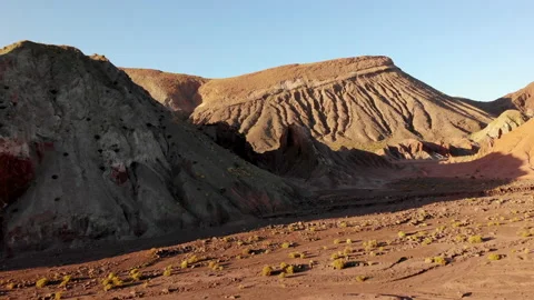 Aerial view of Stone formation in Rainbow valley ,Valle del Arcoiris, at the Stock Footage 159072695