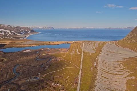 Aerial view at Store Molvik. Stock Photos