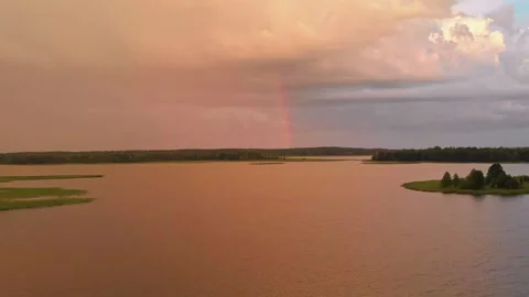 Aerial view of the storm clouds Stock Footage 138127884