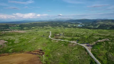 Aerial View of Storwartz Mining Area in Røros Norway From Drone Stock Footage 330311023