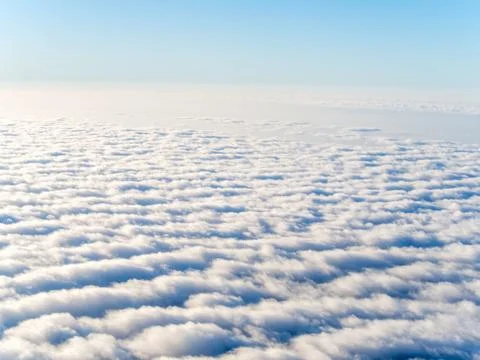 Aerial view of stratocumulus clouds Stock Photos