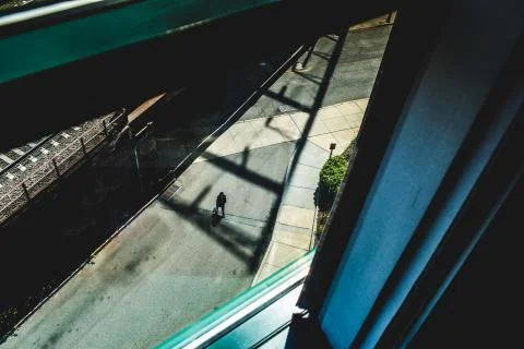 Aerial view street scene Stock Photos