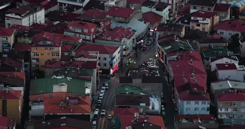 Aerial view of the streets Video stock 233081301