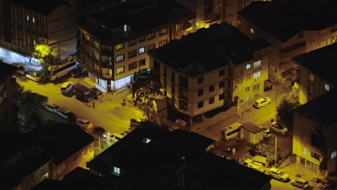 Aerial view of the streets Video stock 233288781