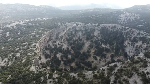 Aerial view of su suercone, the largest gorge in sardinia Stock-Footage 151360943