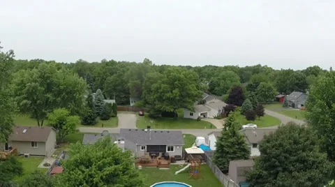 Aerial view of the subdivision Stock Footage 39412738