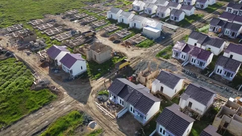 Aerial view of subsidized housing development in South Kalimantan Stock Footage 251804514