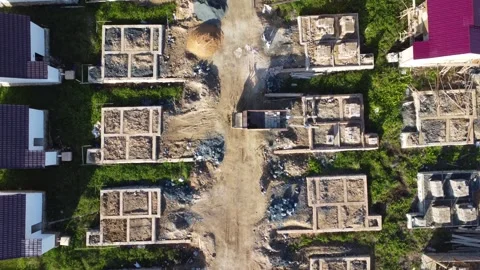 Aerial view of subsidized housing development in South Kalimantan Stock Footage 251804978