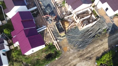 Aerial view of subsidized housing development in South Kalimantan Stock Footage 251805335