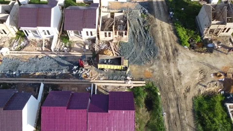 Aerial view of subsidized housing development in South Kalimantan Stock Footage 251805405