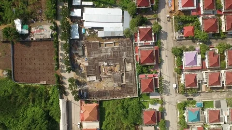 Aerial view of suburb Stock Footage 118142086