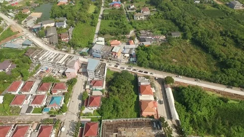 Aerial view of suburb Stock-Footage 118142134