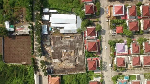 Aerial view of suburb Stock Footage 118142142