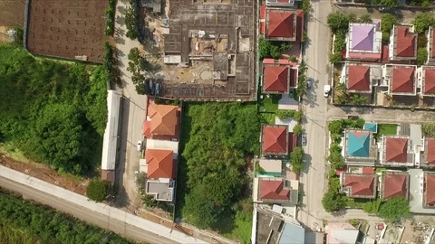 Aerial view of suburb Stock Footage 118142151
