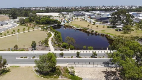 Aerial View of Suburb Stock Footage 139690134