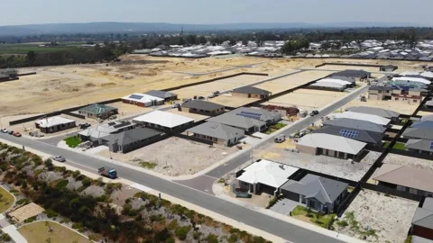 Aerial View of Suburb Stock Footage 139690699