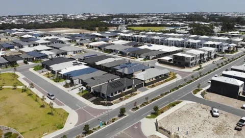 Aerial View of Suburb Stock Footage 139695497