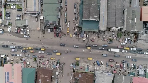 AERIAL VIEW OF SUBURB  LAGOS 스톡 동영상 104881079