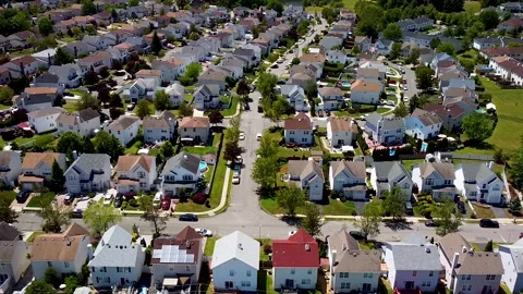 Aerial view of suburban development Video stock 132471166