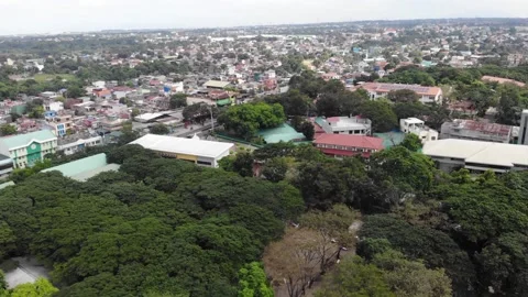 Aerial View of Suburbia Stock Footage 138562923