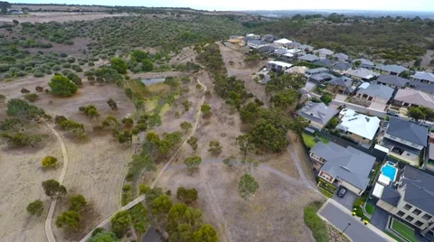 Aerial view of a suburbs Stock Footage 48888567