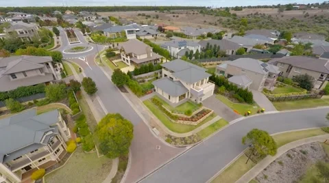 Aerial view of a suburbs Stock Footage 48888602