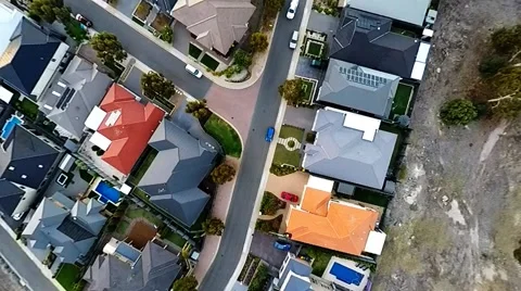 Aerial view of a suburbs Video stock 48946530