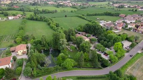 Aerial view of a summer wedding. Stock Footage 228689155