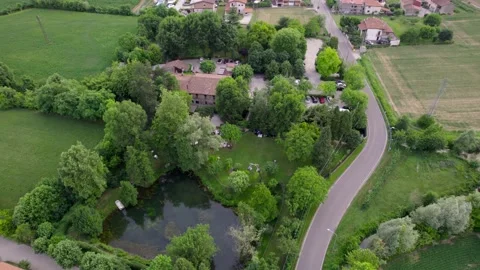 Aerial view of a summer wedding. Stock Footage 228689184