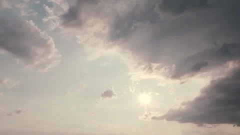 Aerial view ,sun and sky at sunset after rain , cloudscape design elements,.. Stock Footage 301366454