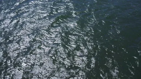 Aerial View of Sunlit Water Surface on Sydney Harbour in New South Wales, Austra Stock Footage 341317495