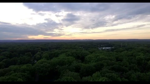 Aerial view sunset 4k Stock Footage 65235408