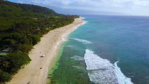 Aerial View of Sunset Beach 스톡 동영상 76756071