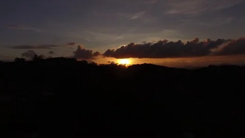 Aerial View of Sunset Stock Footage 76199862