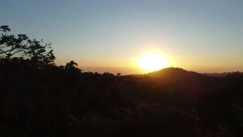 Aerial view of a sunset Stock Footage 234736785