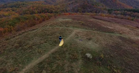 Aerial view Sunset on Max Patch MountainAppalachian Mountains, Tennessee &amp; North 스톡 동영상 85055560