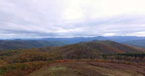 Aerial view Sunset on Max Patch MountainAppalachian Mountains, Tennessee &amp; North 스톡 동영상 85056174