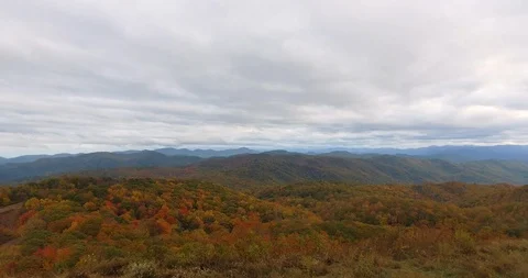 Aerial view Sunset on Max Patch MountainAppalachian Mountains, Tennessee &amp; North 스톡 동영상 86646884