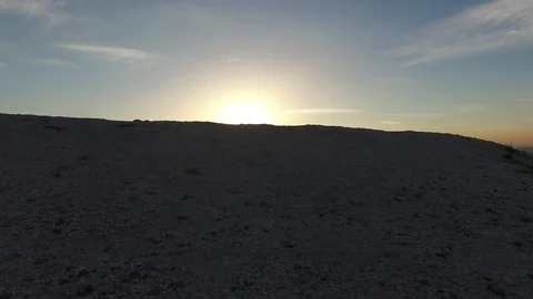 Aerial view of sunset over Yarmouk Valley. Israel. DJI-0066-01 Video stock 124404722